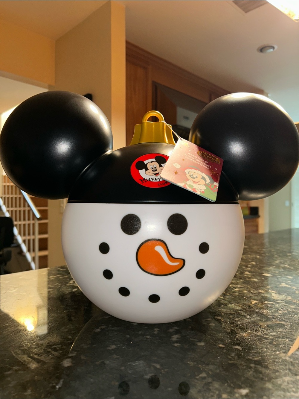 Extra Large Disney Mickey Snowman 3 Light Setting Decoration Ornament